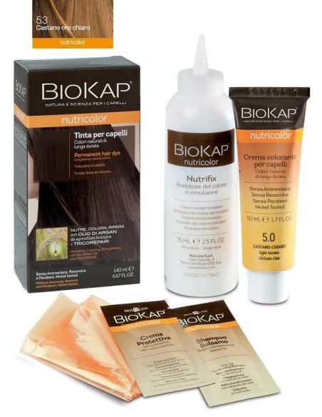 BIOKAP NUTRICOLOR 5,3 NEW CASTANO ORO CHIARO...